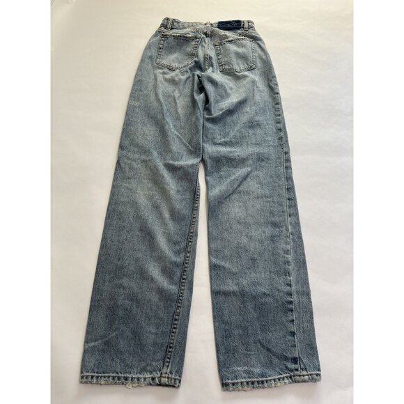 Ksubi Distressed Straight Leg Jeans in Blue - Picture 2 of 5